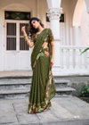 Ajnabee Vol 10 By Kashvi Dull Moss Foil Printed Sarees Wholesale Market In Surat
